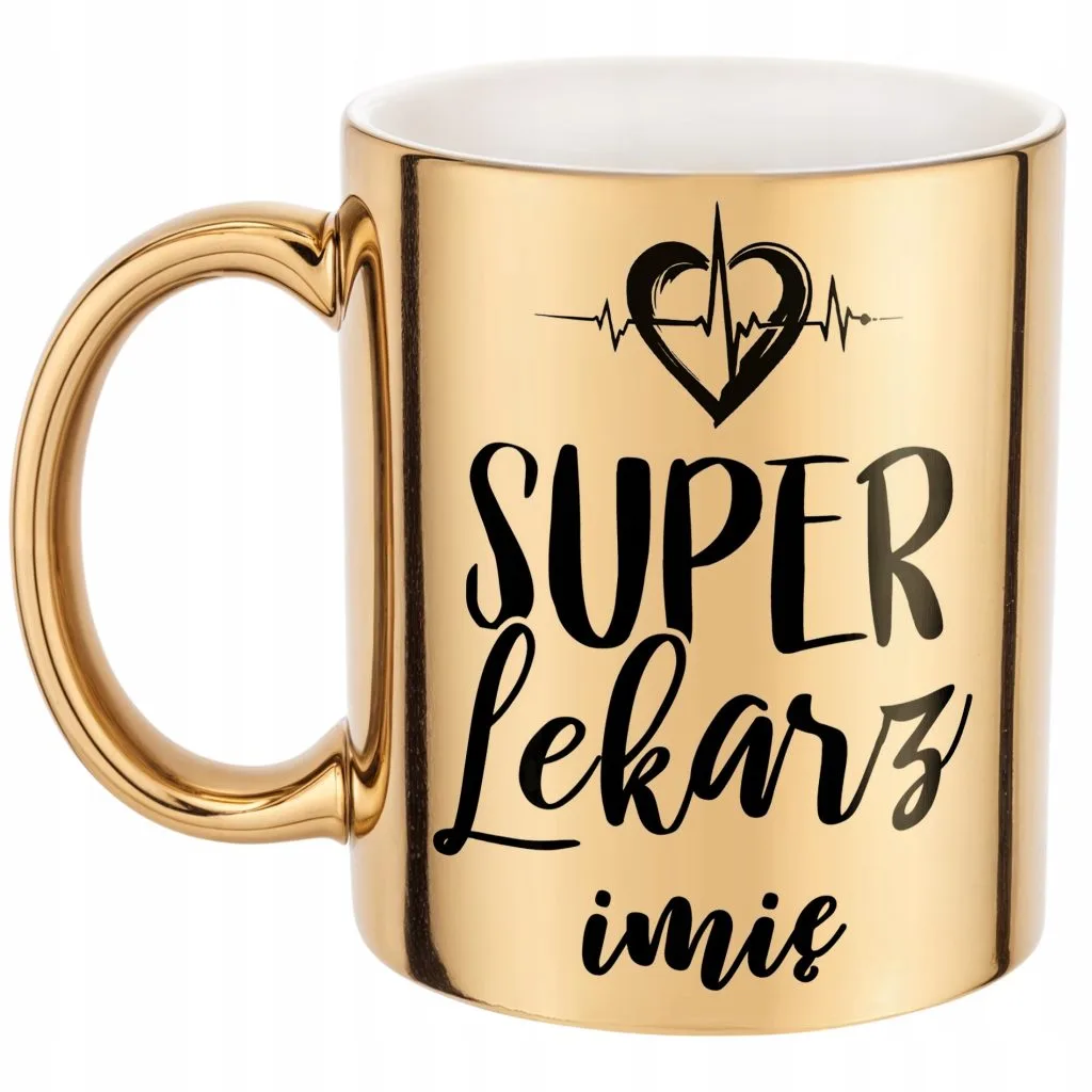 Złoty Kubek Personalizowany Super Lekarz Prezent Upominek