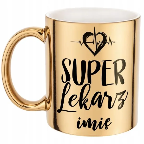 Złoty Kubek Personalizowany Super Lekarz Prezent Upominek