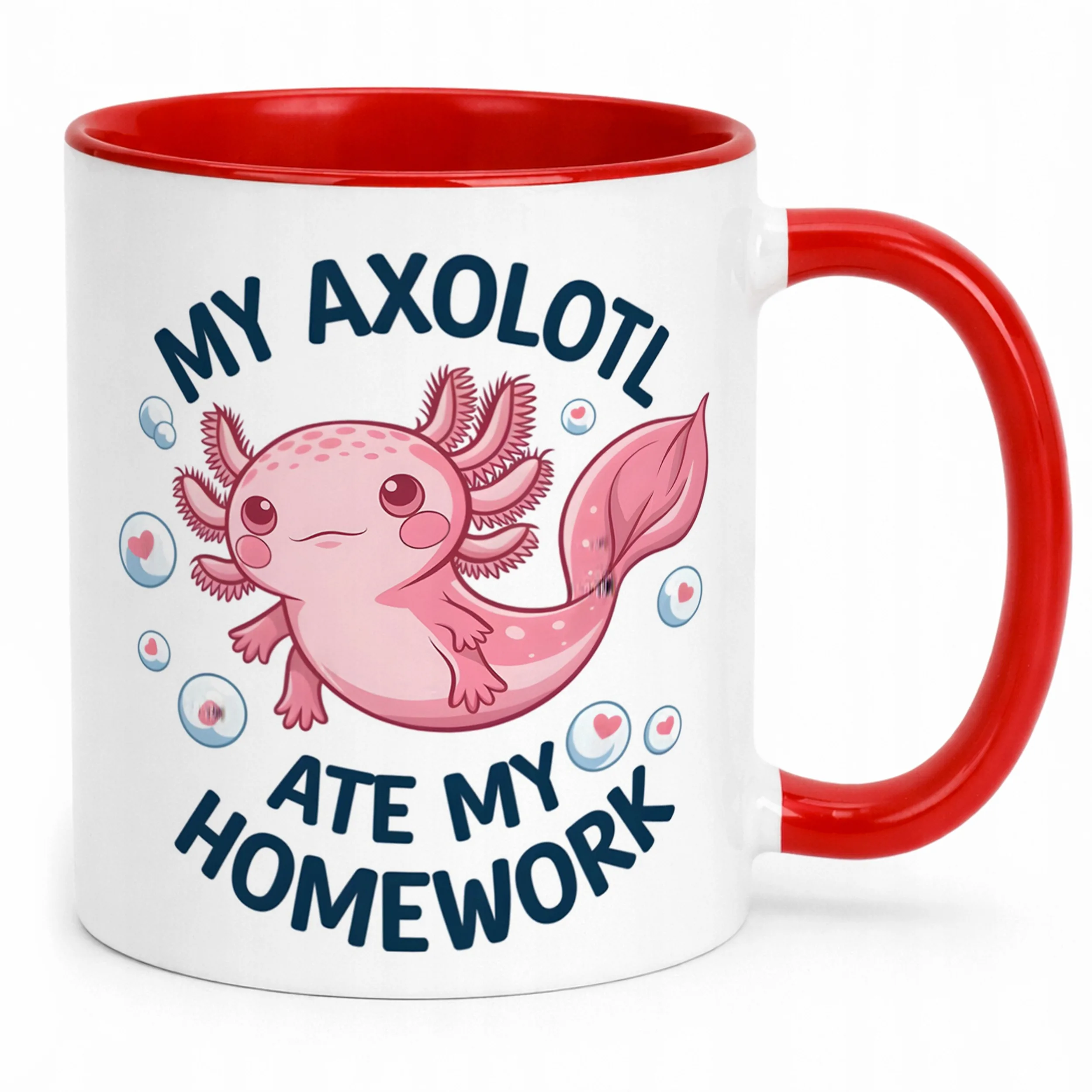 Piękny czerwony kubek dla dzieci Aksolotl Axolotl Zwierzak Viral