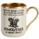 Kubek Premium Złoty Ecru Na Pożegnanie Odejście z Pracy Zabawny Prezent
