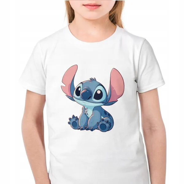 Koszulka biała dziecięca Stitch Lilo i Stich Dla Fanów Bajki