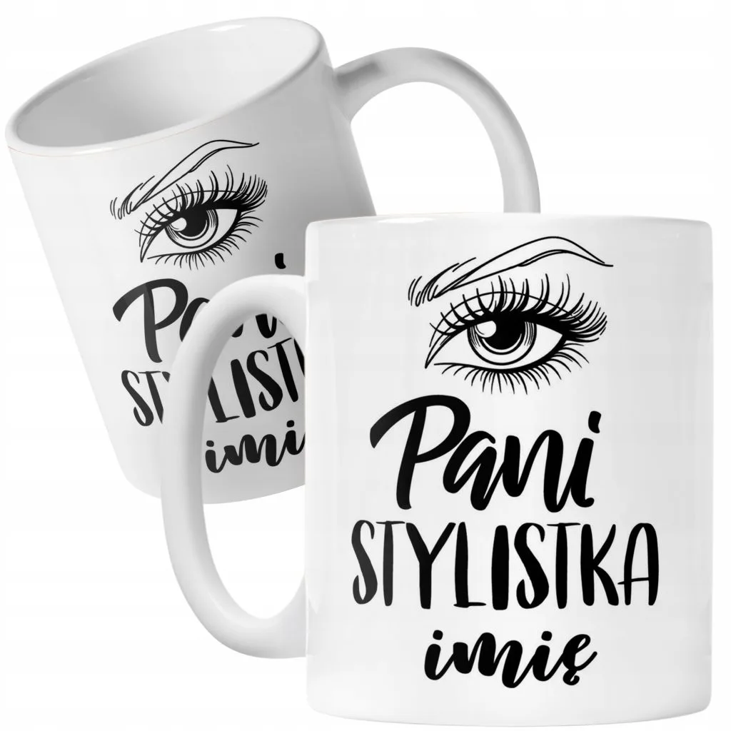Kubek Ceramiczny Personalizowany Pani Stylistka Rzęs Brwi Prezent