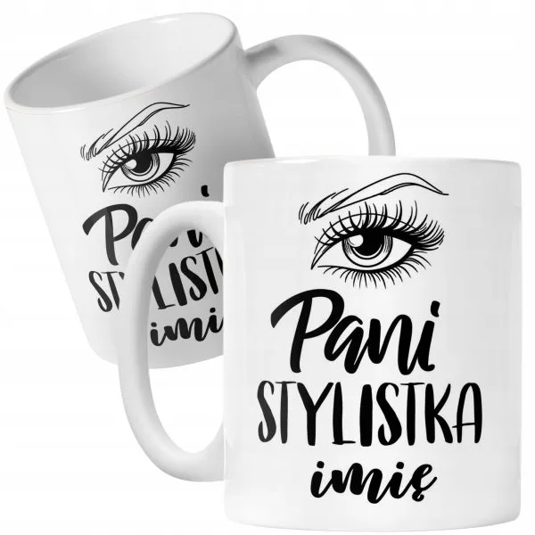 Kubek Ceramiczny Personalizowany Pani Stylistka Rzęs Brwi Prezent