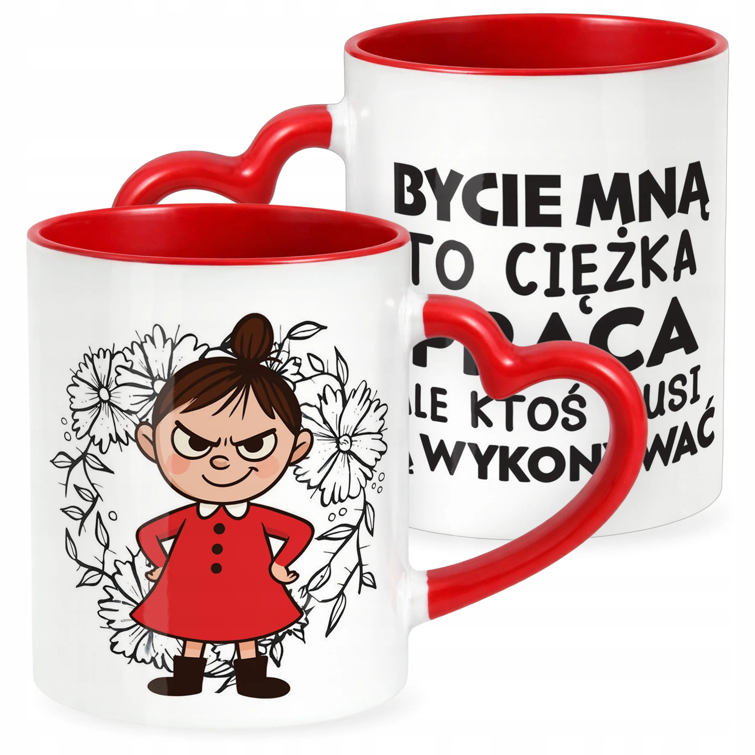 Kubek Czerwony Dzień Kobiet Dla Kobiety Dziewczyny Prezent Upominek