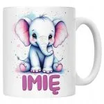 Kubek ceramiczny personalizowany Słoń Słonik Zwierzak Słodki Dla Dzieci