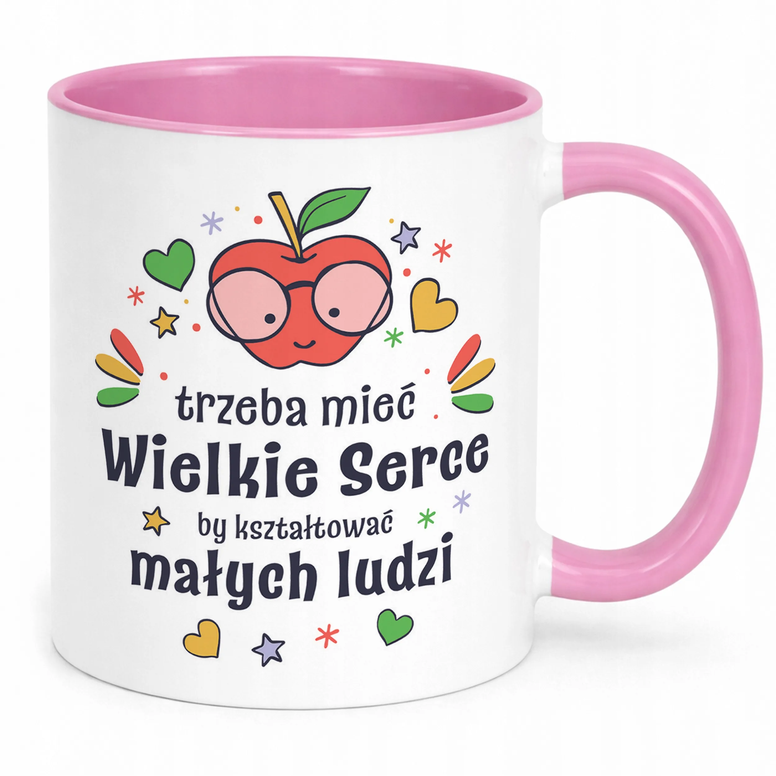 Kubek Różowy Dzień Nauczyciela Trzeba Mieć Wielkie Serce