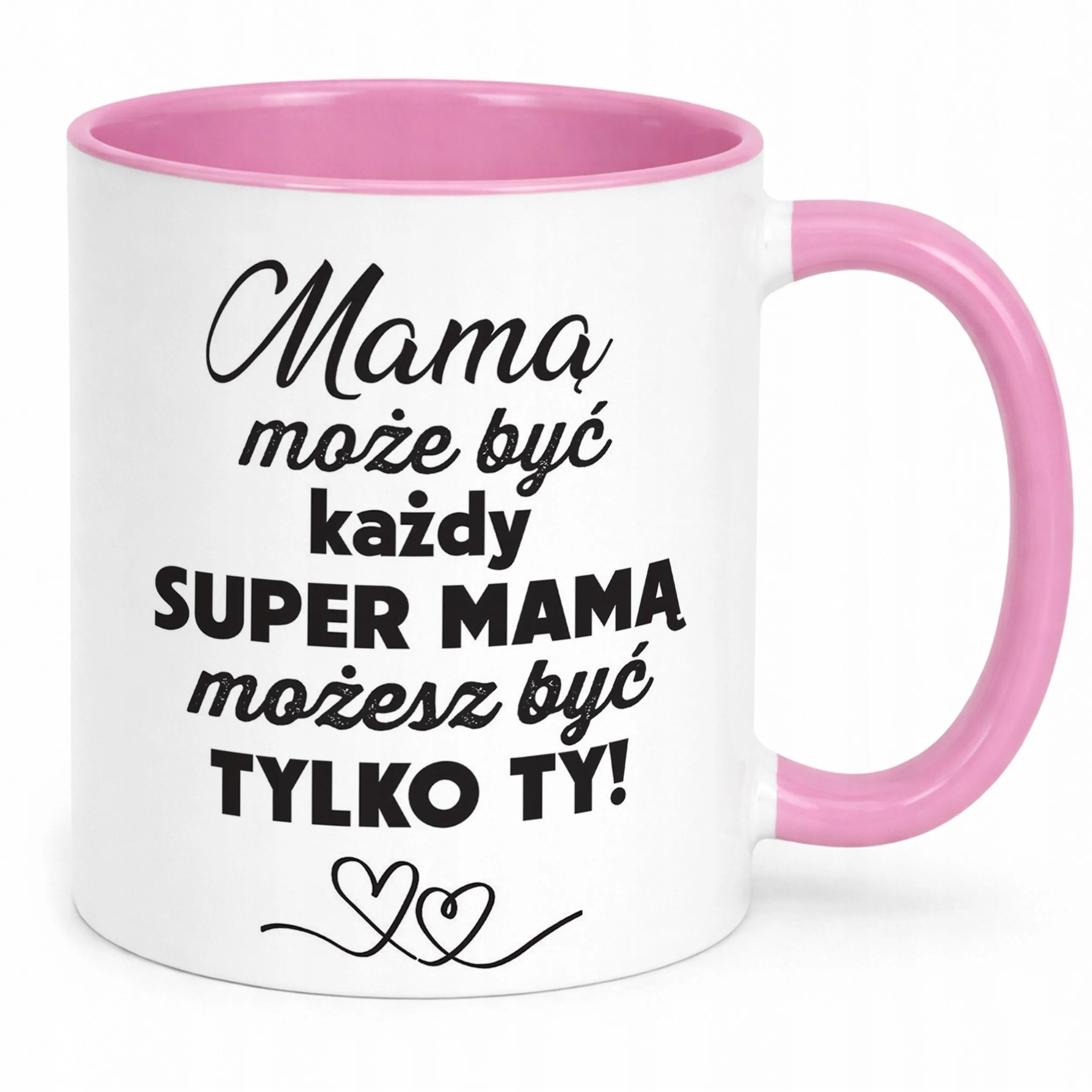 Kubek Różowy Dzień Matki Dla Mamy Prezent Upominek Super Mama