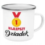 Emaliowany Kubek Garnuszek 300 ml Dzień Dziadka Prezent Najlepszy Dziadek