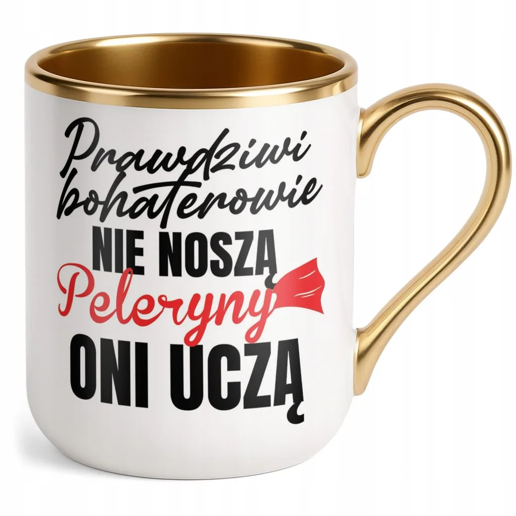 Kubek Premium Złoty Dzień Nauczyciela Dla Nauczyciela Prezent