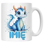 Kubek ceramiczny personalizowany Smok Zwierzak Słodki Dla Dzieci