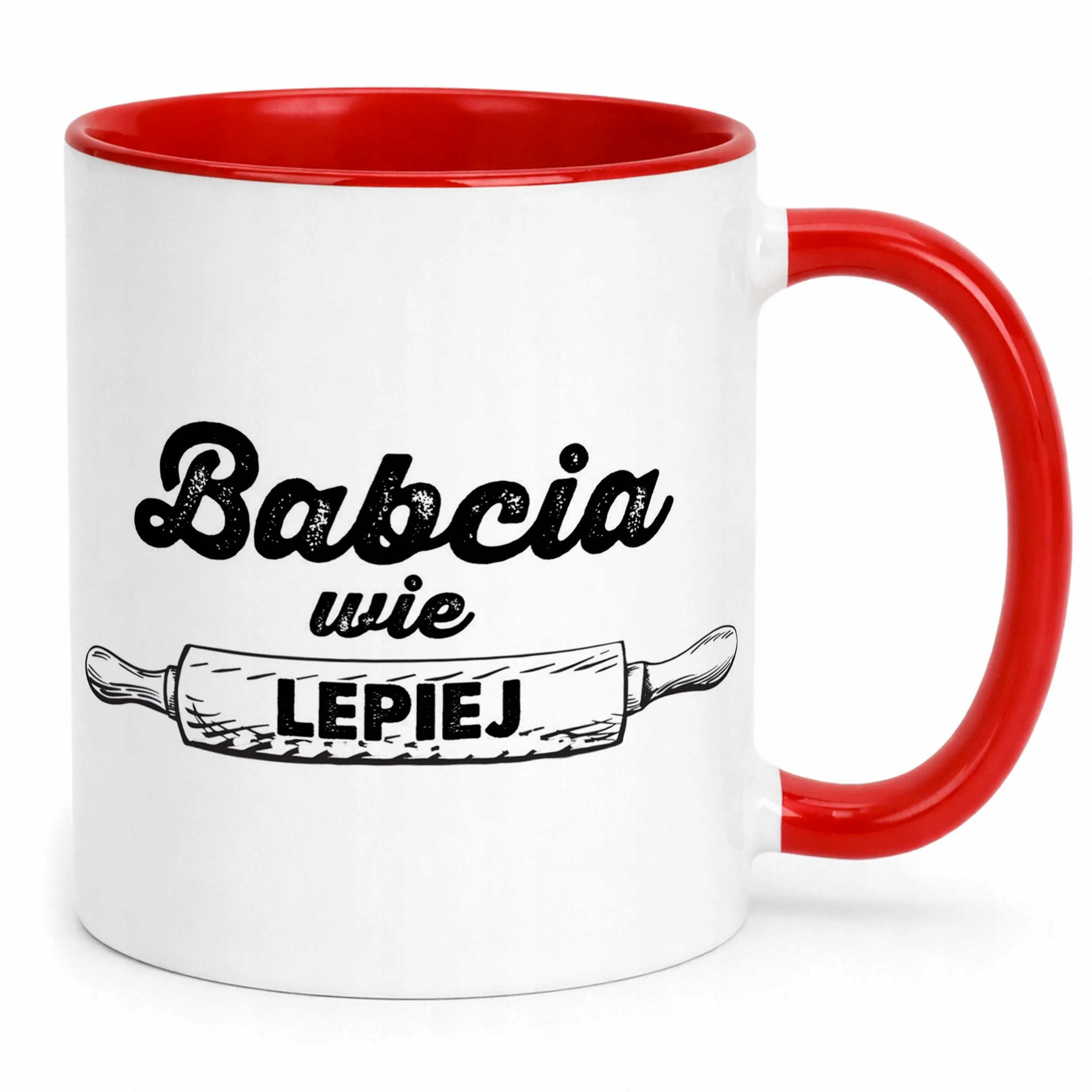 Kubek Czerwony Dzień Babci Dla Babci Prezent Upominek