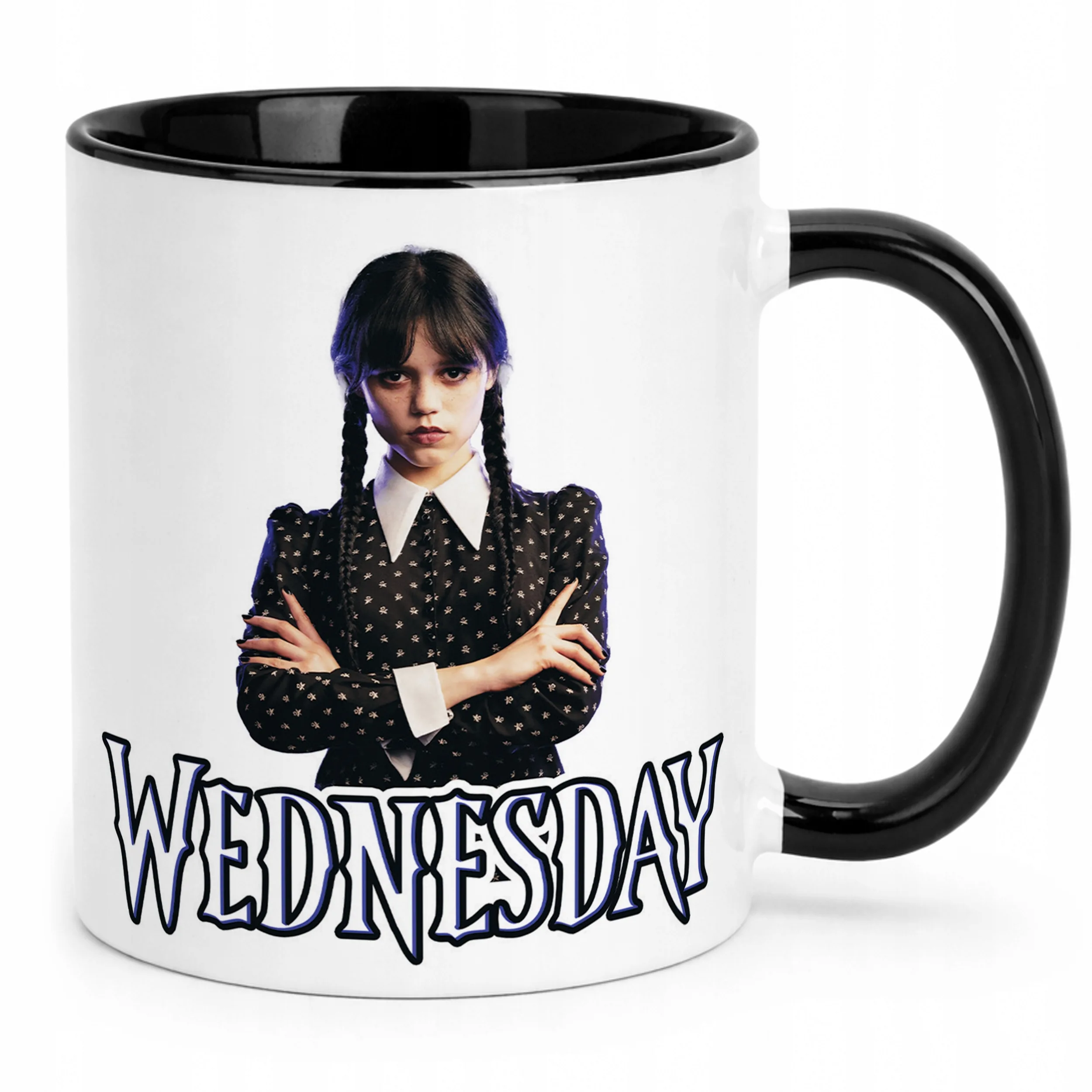 Kubek Czarny Nevermore Wednesday Addams Dla Fanów Prezent