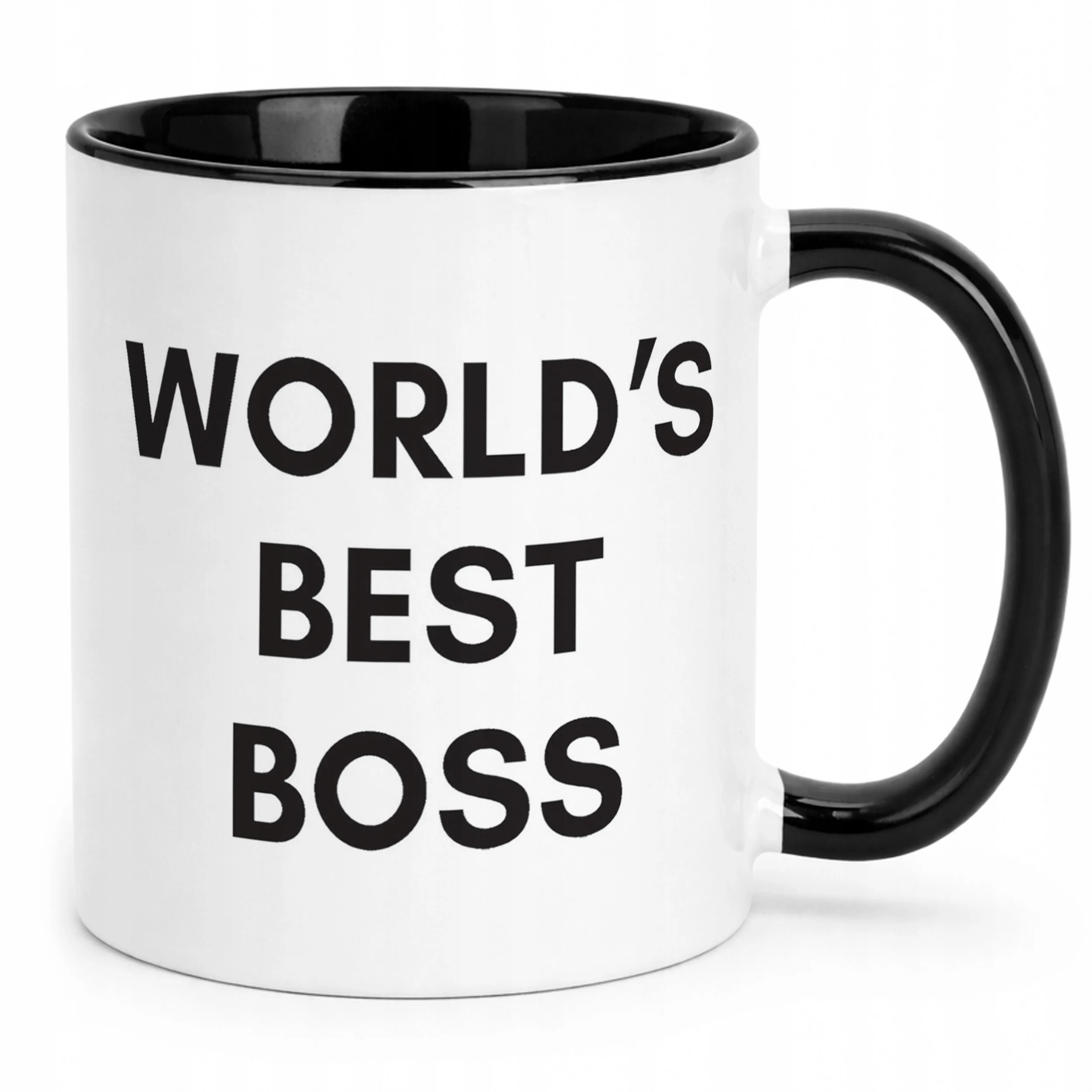 Kubek Czarny World’s Best Boss Dla Szefa Prezent Upominek