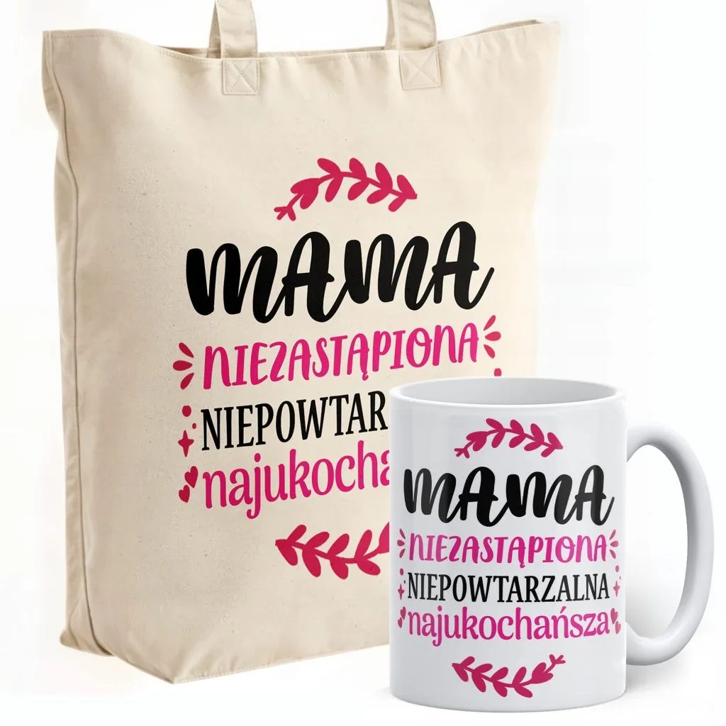 Zestaw Kubek + Torba Premium Dzień Matki Dla Mamy Prezent Upominek