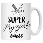 Kubek Ceramiczny Personalizowany Super Fryzjerka Dla Fryzjerki Prezent