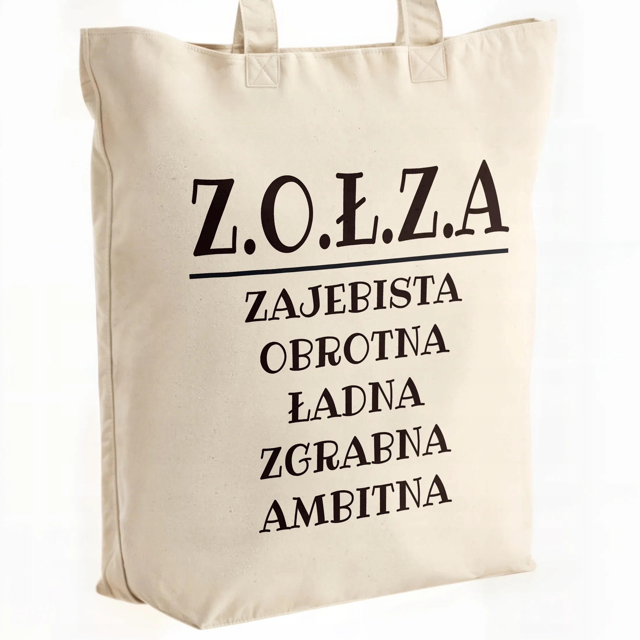 Torba bawełniana premium Z.O.Ł.Z.A Zabawny Prezent