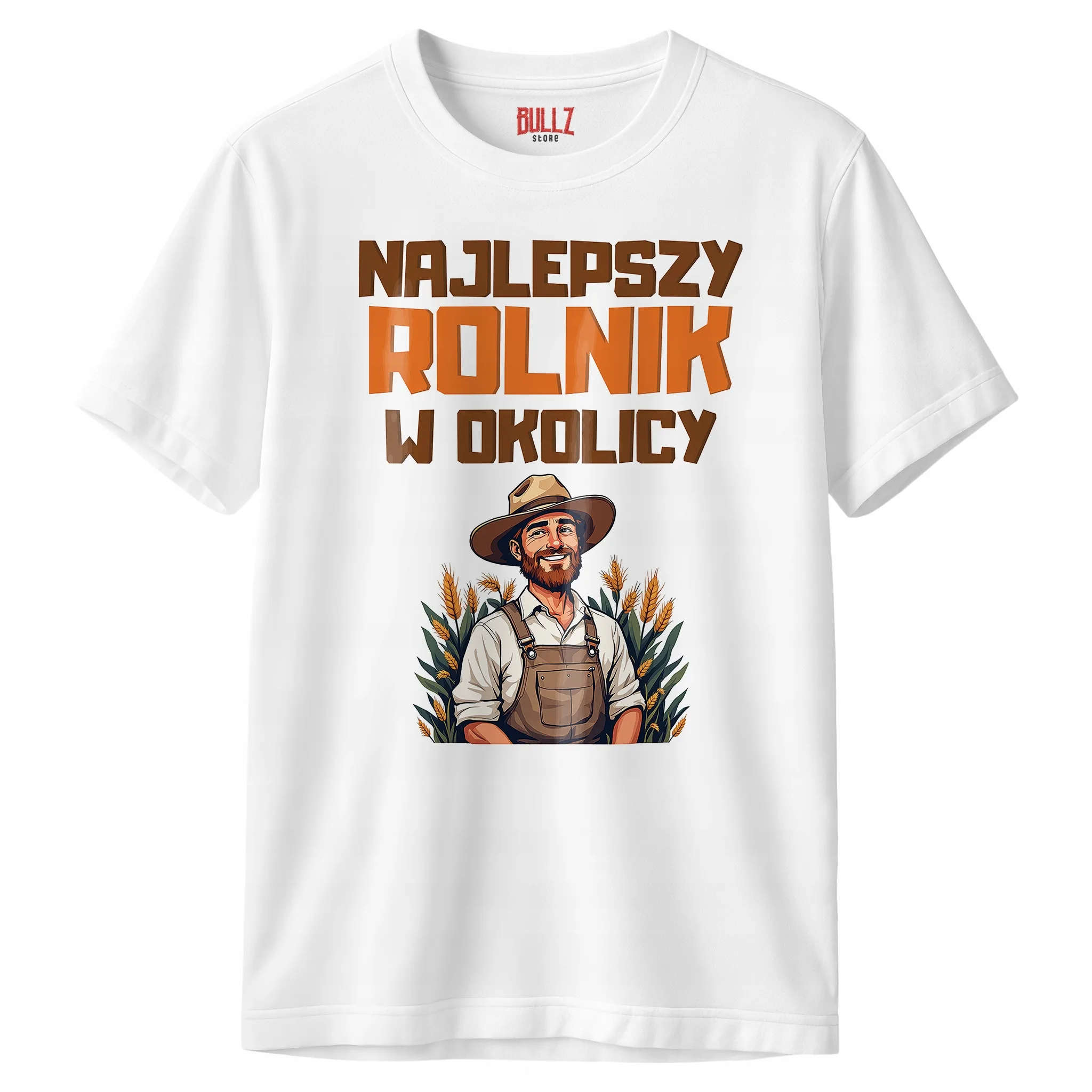 Koszulka biała męska Dla Rolnika Zabawny Prezent Upominek