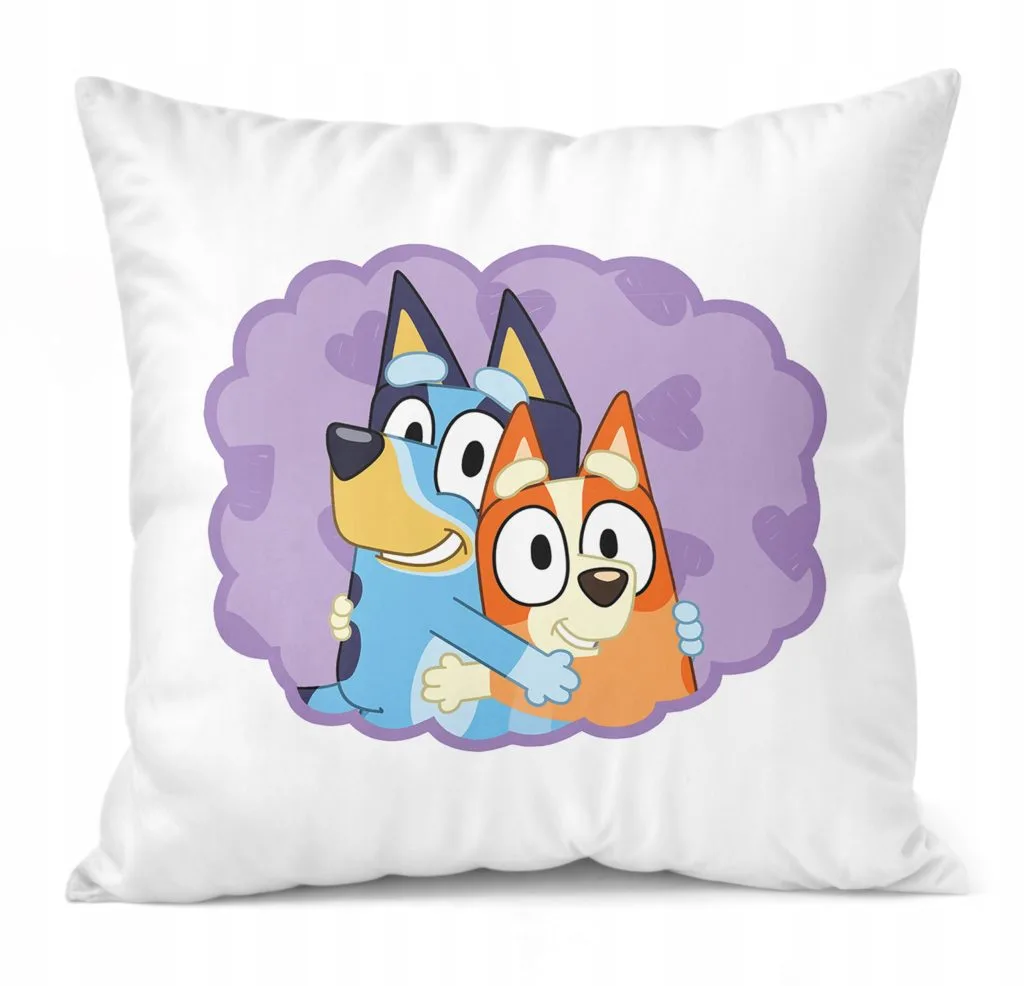 Poduszka 38x38cm Bluey Bingo Dla Fana Bajki Dla Dzieci Prezent