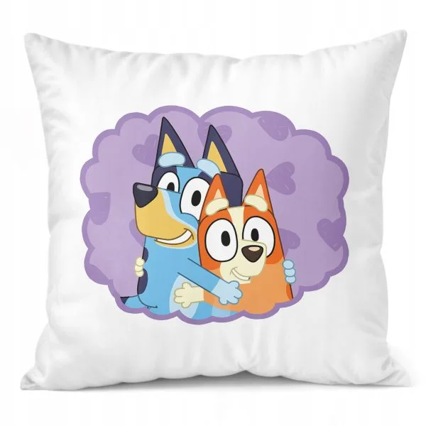 Poduszka 38x38cm Bluey Bingo Dla Fana Bajki Dla Dzieci Prezent