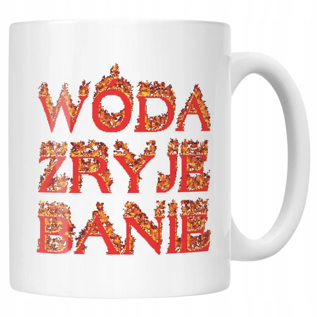Kubek ceramiczny Wóda Zryje Banie Memy Zabawne Prezent