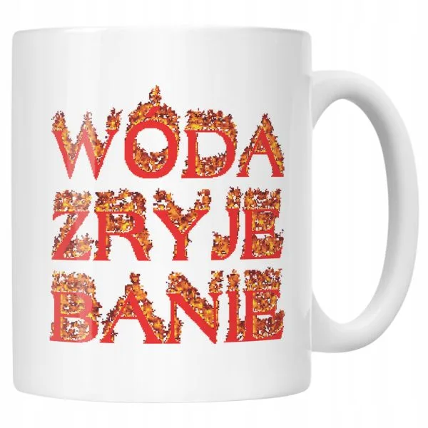 Kubek ceramiczny Wóda Zryje Banie Memy Zabawne Prezent