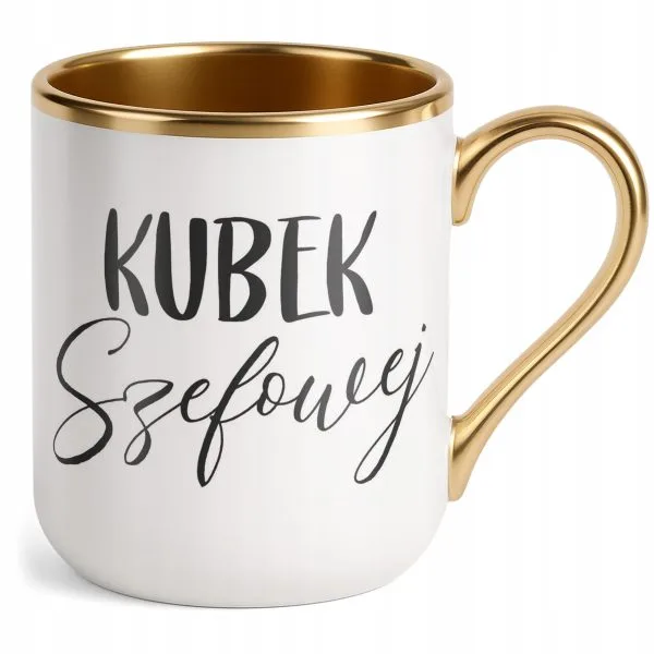 Kubek Premium Złoty Kubek Szefowej Dla Szefowej Prezent Praca