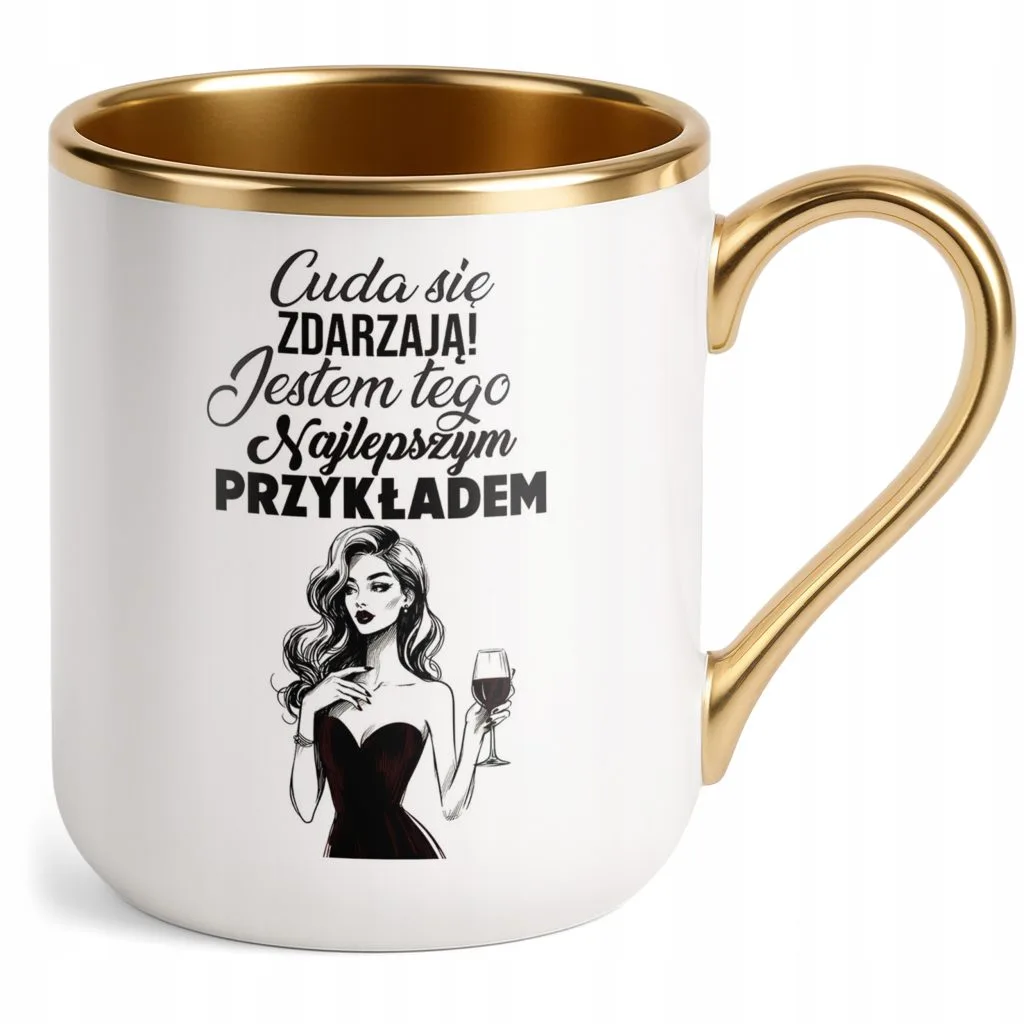 Kubek Premium Złoty Niby Nie Ma Ideałów A Jednak Jestem Prezent