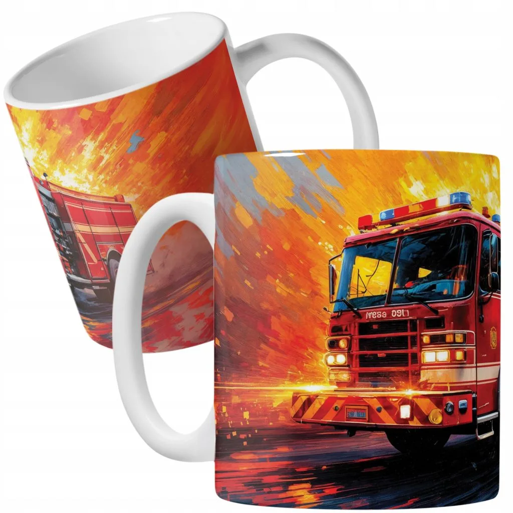 Kubek ceramiczny Dla Strażaka Wóz Strażacki Dla Dzieci Prezent