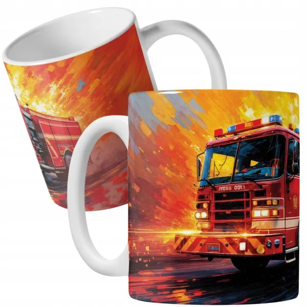 Kubek ceramiczny Dla Strażaka Wóz Strażacki Dla Dzieci Prezent
