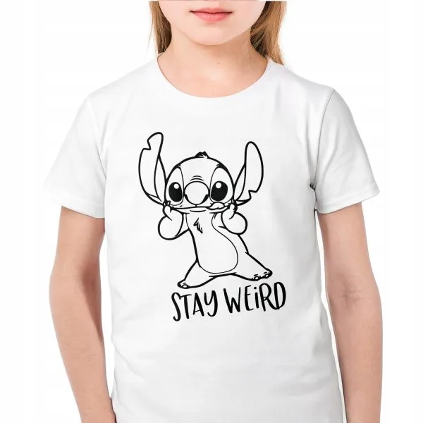 Koszulka biała dziecięca Stitch Lilo i Stich Dla Fanów