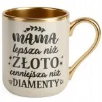 Kubek Premium Złoty Ecru Dzień Matki Dla Mamy Prezent Lepsza Niż Złoto