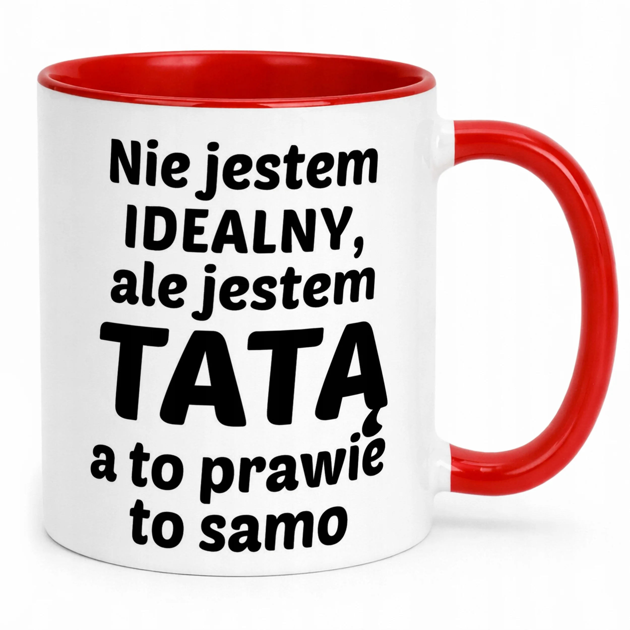Kubek ceramiczny Dzień Ojca Dla Taty Nie Jestem Idealny Prezent