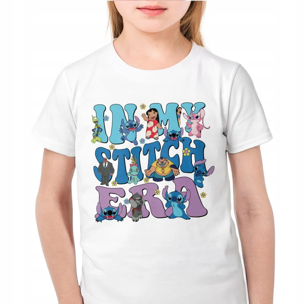 Koszulka biała dziecięca Stitch Lilo i Stich Dla Fanów