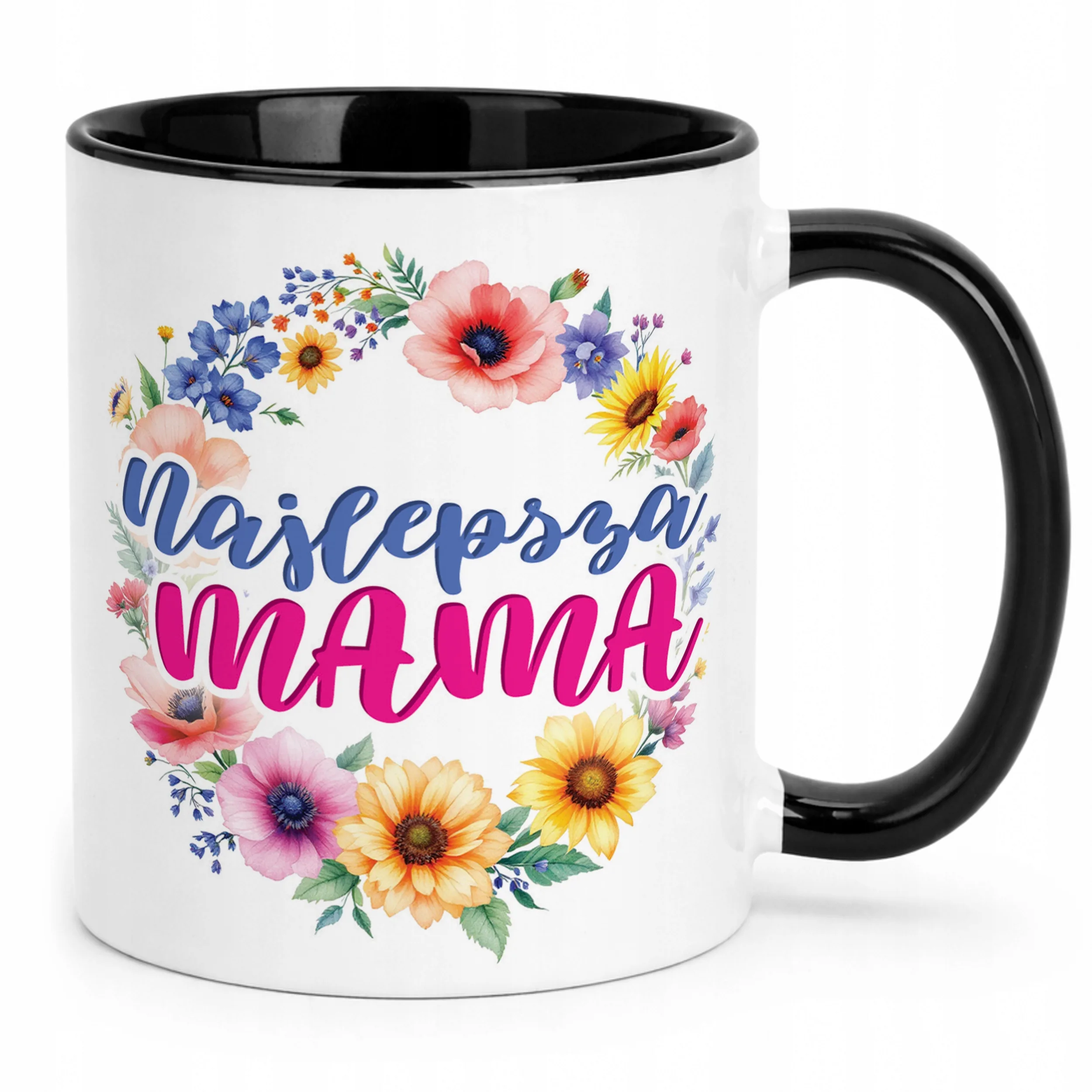 Kubek Czarny Dzień Matki Dla Mamy Prezent Upominek Najlepsza Mama