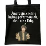 Torba bawełniana czarna na zakupy 1670 Chętnie Byśmy Porozmawiali
