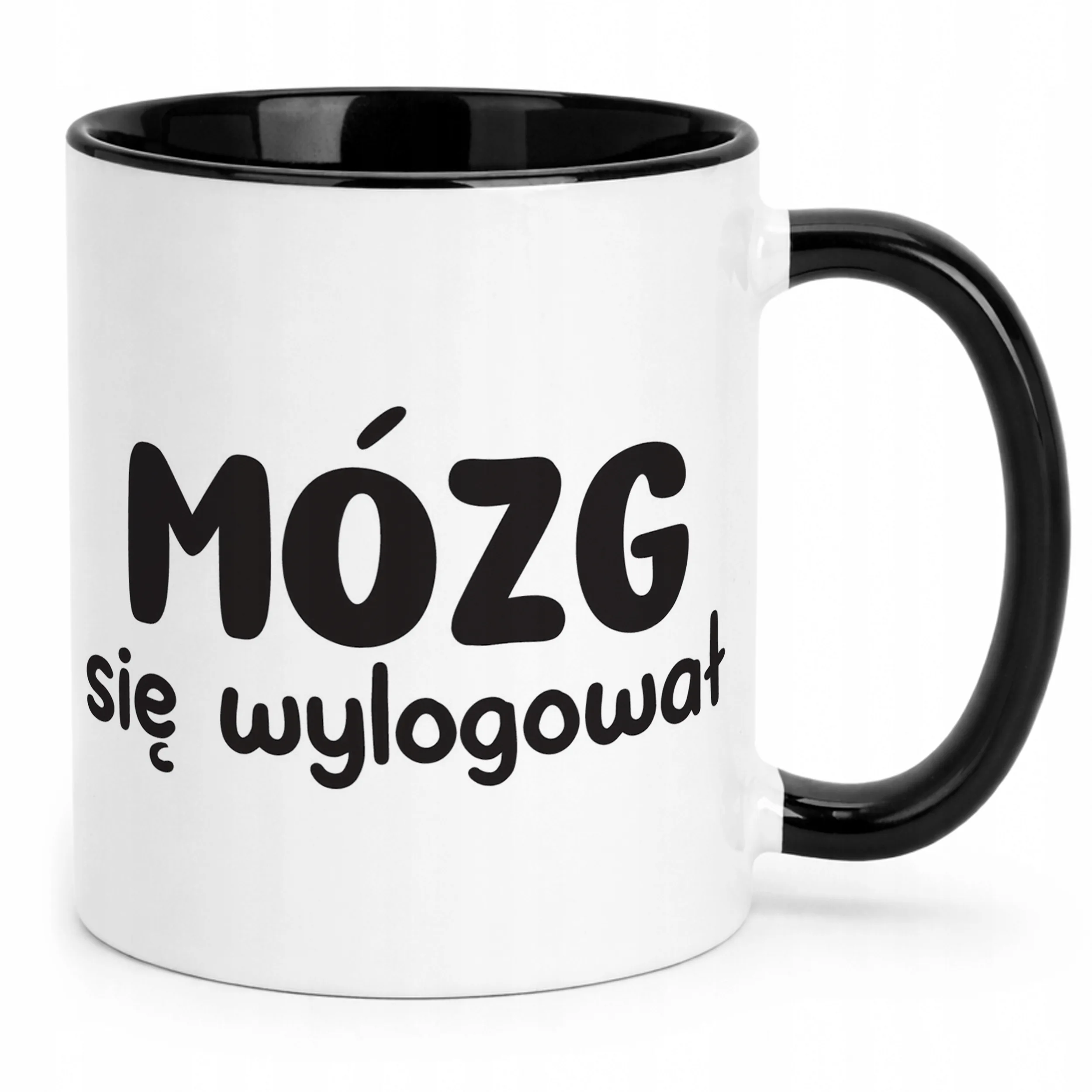 Kubek Czarny Mózg Się Wylogował Śmieszny Zabawny Prezent