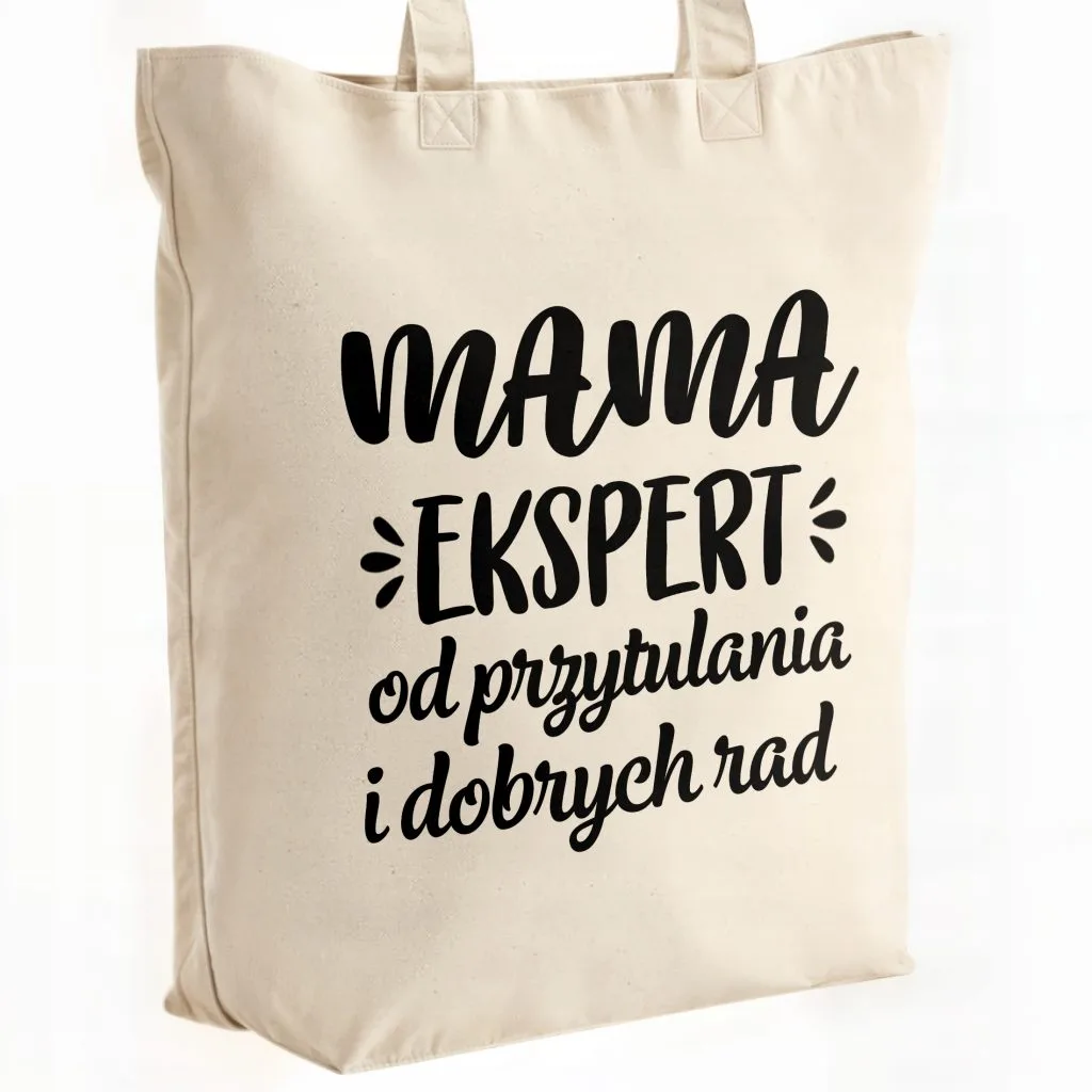 Torba bawełniana premium na zakupy Dzień Matki Prezent Mama Ekspert