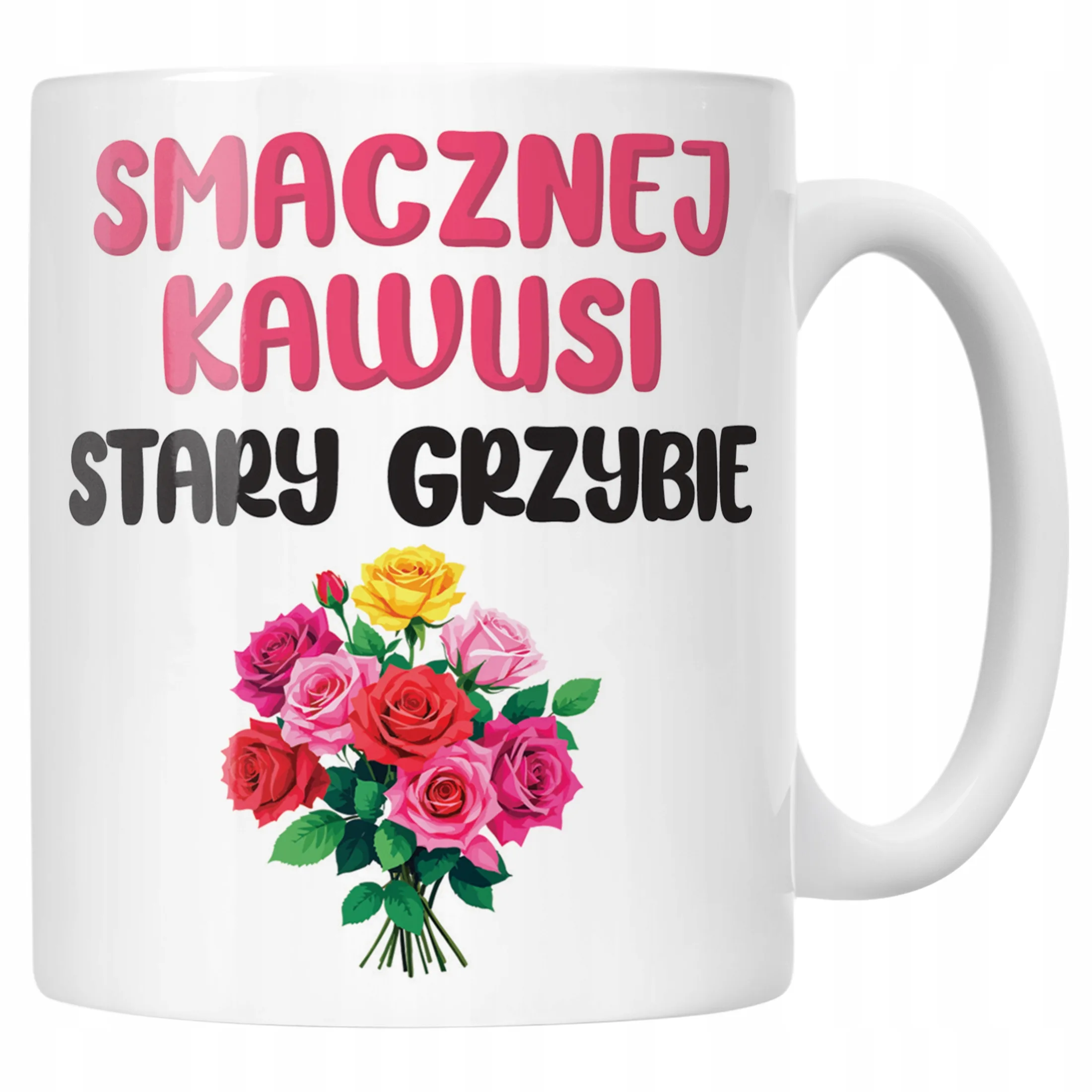 Kubek ceramiczny Smacznej Kawus Stary Grzybie Śmieszny Zabawny Prezent