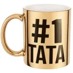 Złoty kubek Dzień Ojca 1# TATA Prezent Upominek Dla Taty