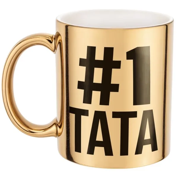 Złoty kubek Dzień Ojca 1# TATA Prezent Upominek Dla Taty