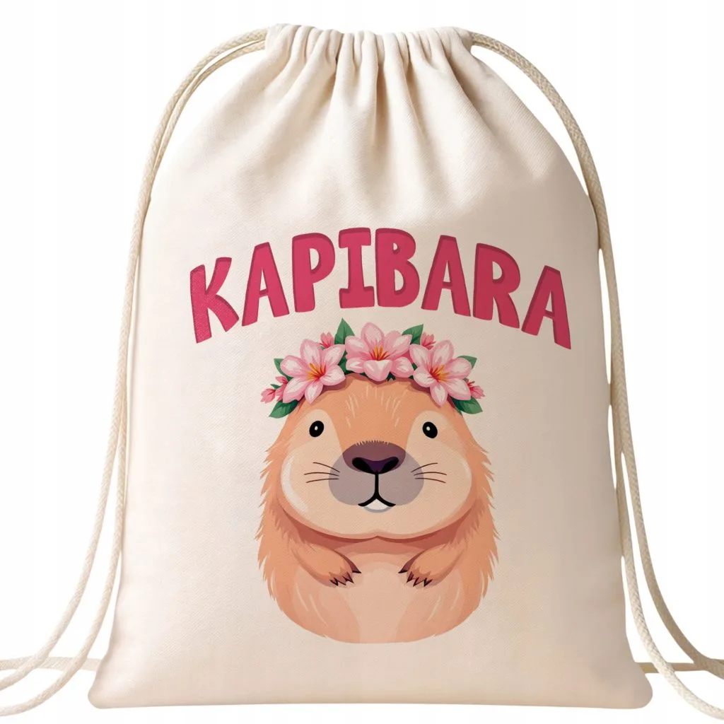 Plecak bawełniany Kapibara Capybara Zwierzak Prezent
