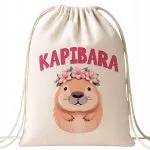 Plecak bawełniany Kapibara Capybara Zwierzak Prezent