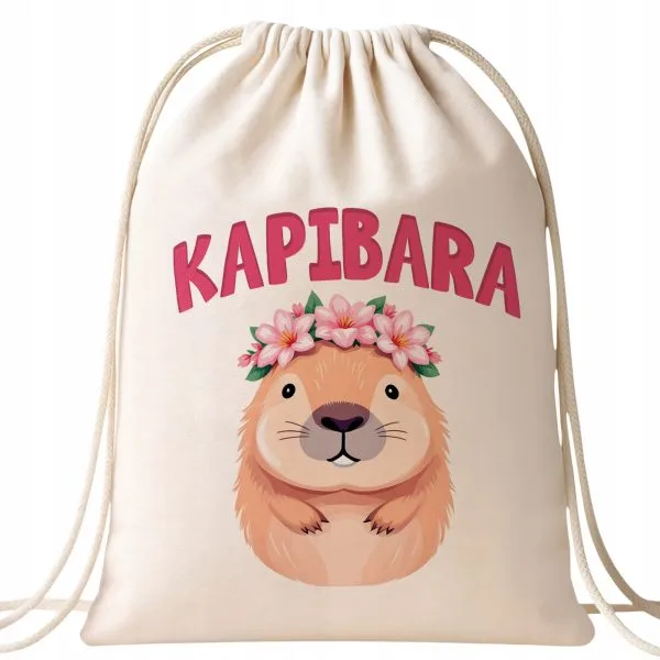 Plecak bawełniany Kapibara Capybara Zwierzak Prezent