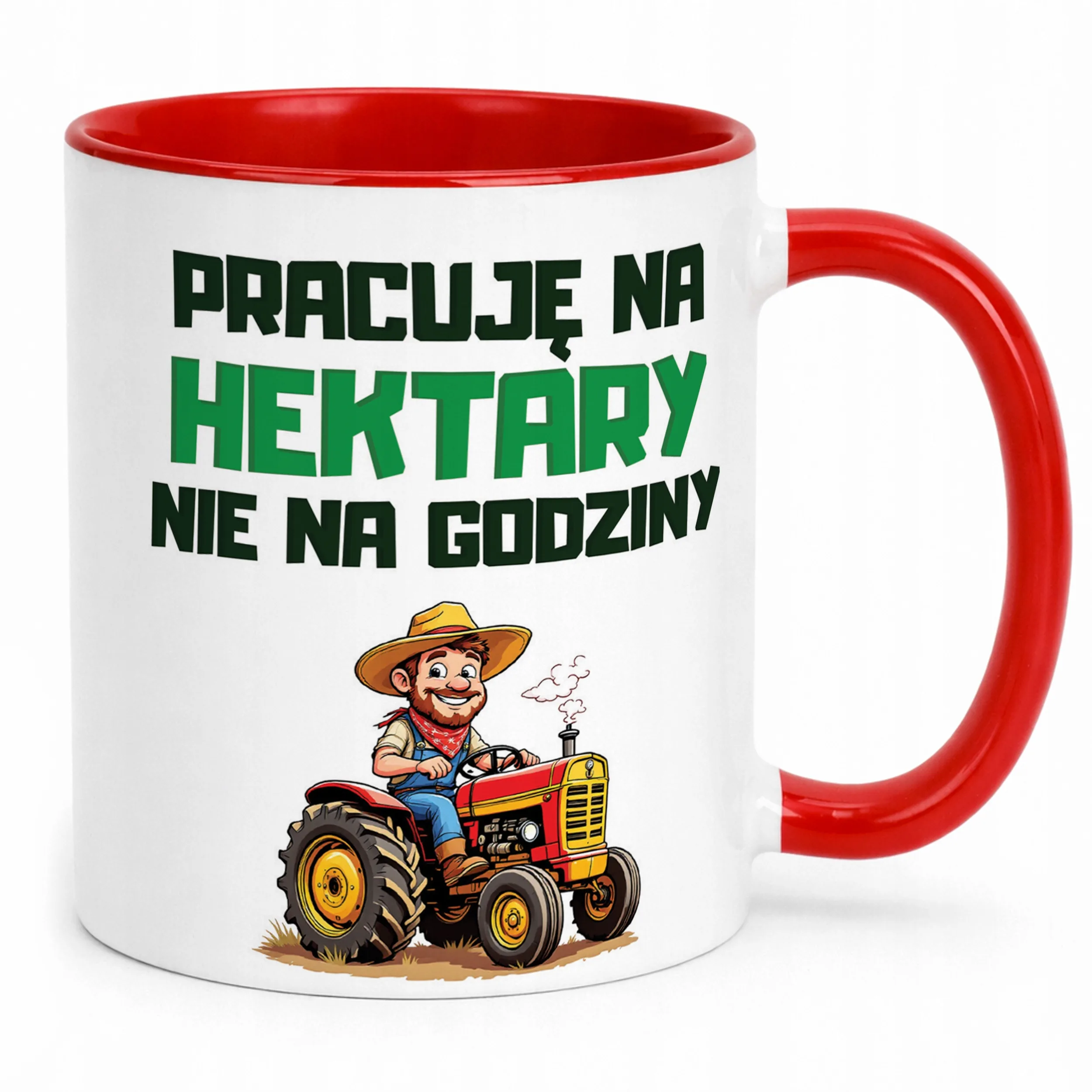 Kubek Czerwony Rolnik Dla Rolnika Traktor Zabawny Prezent Upominek