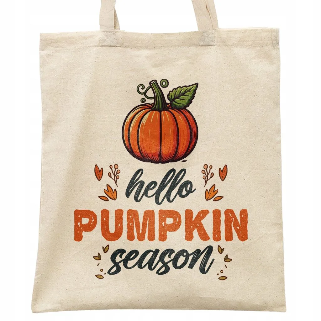 Torba bawełniana na zakupy Jesień Hello Pumpkin Dynia Prezent