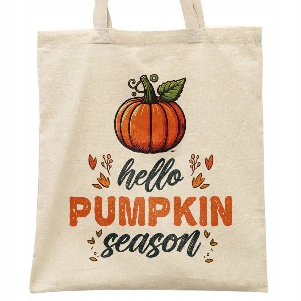 Torba bawełniana na zakupy Jesień Hello Pumpkin Dynia Prezent