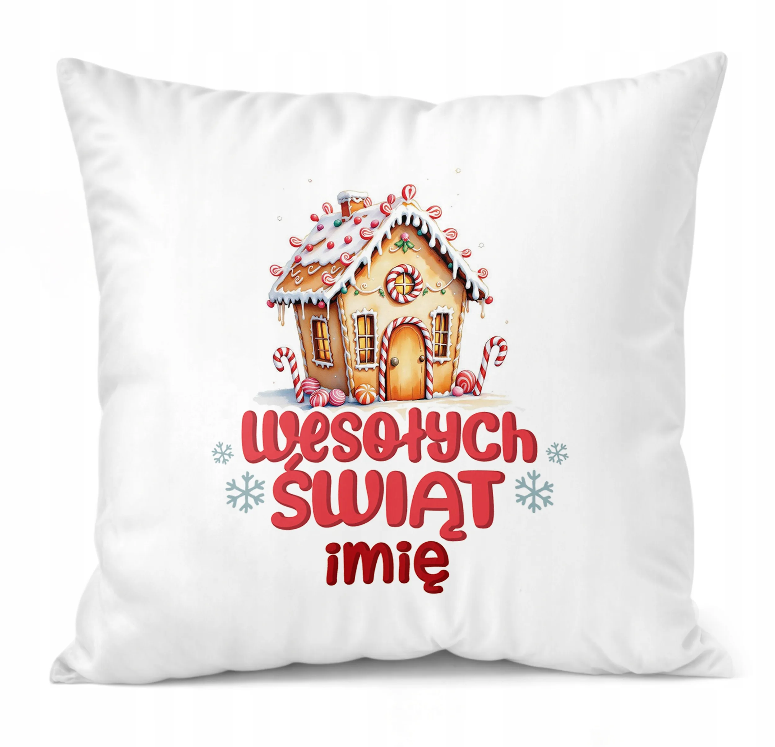 Poduszka 38x38cm Personalizowana Świąteczna Wesołych Świąt Prezent