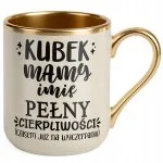 Kubek Premium Złoty Ecru Personalizowany Dzień Matki Dla Mamy
