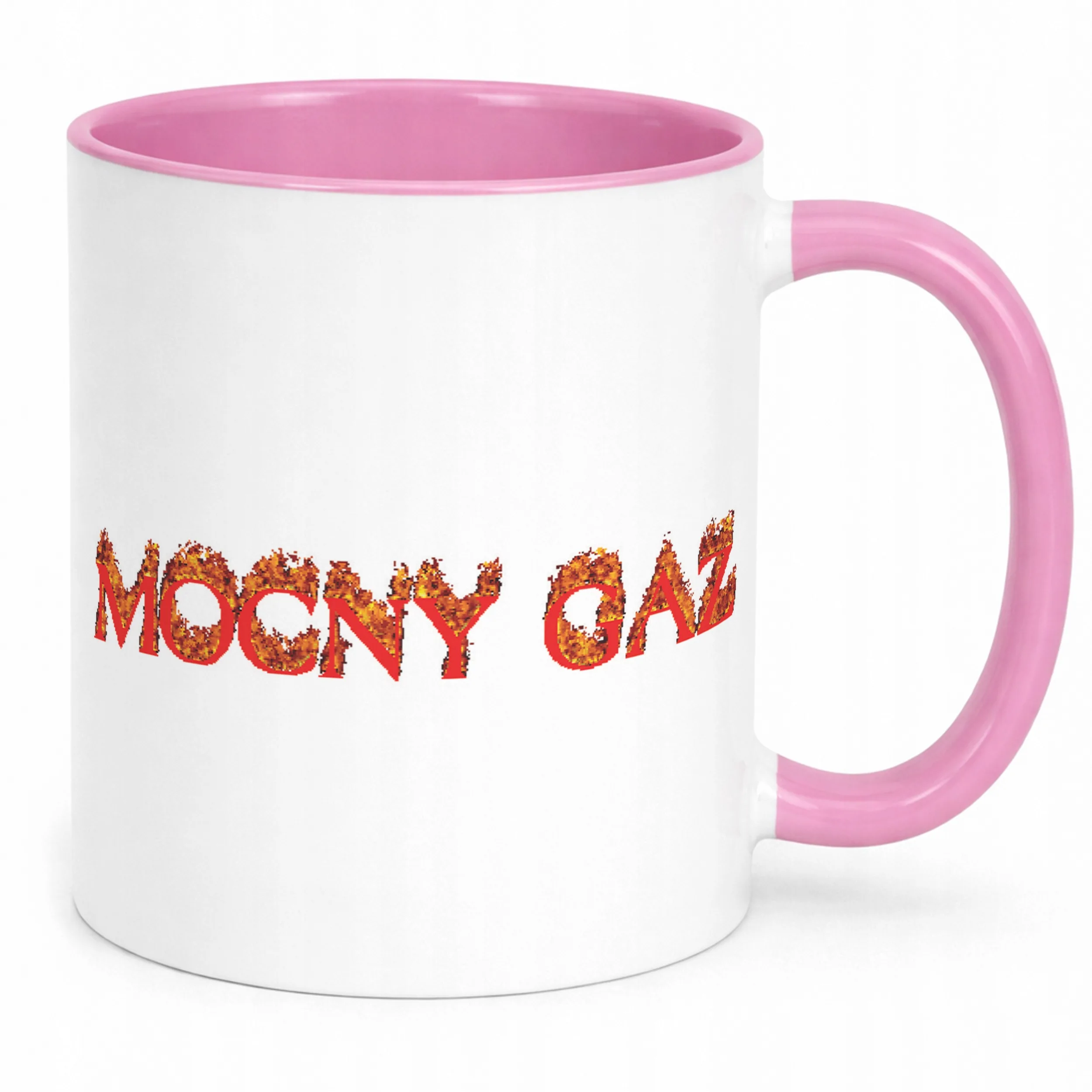 Kubek Różowy Mocny Gaz Memy Zabawne Prezent