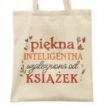 Torba bawełniana na zakupy prezent na Dzień Kobiet Piękna Inteligentna